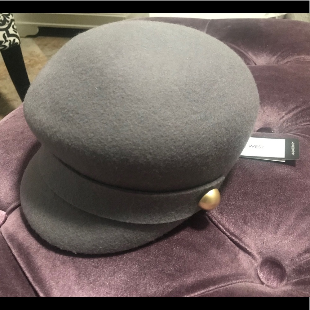 Pretty felt conductor-style hat